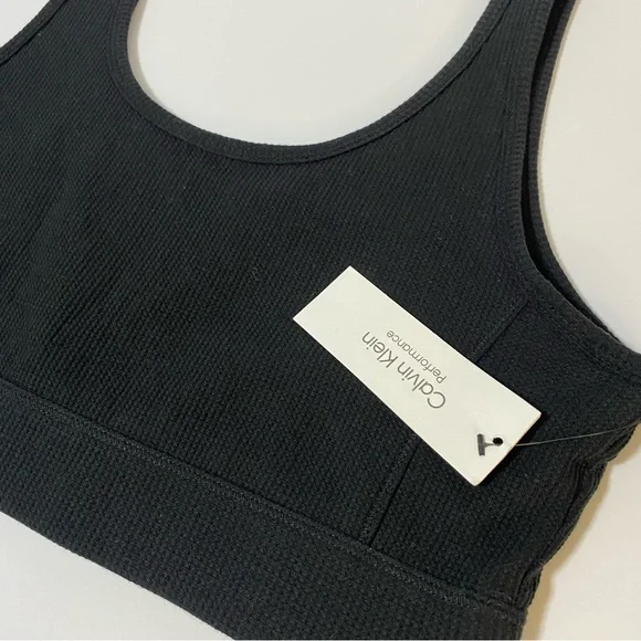 Calvin Klein Performance Women’s Stretch Black Sports Bra Size XL NWT - Picture 3 of 6